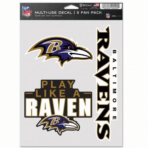Baltimore Ravens Multi Use 3 Pack Fan Decals