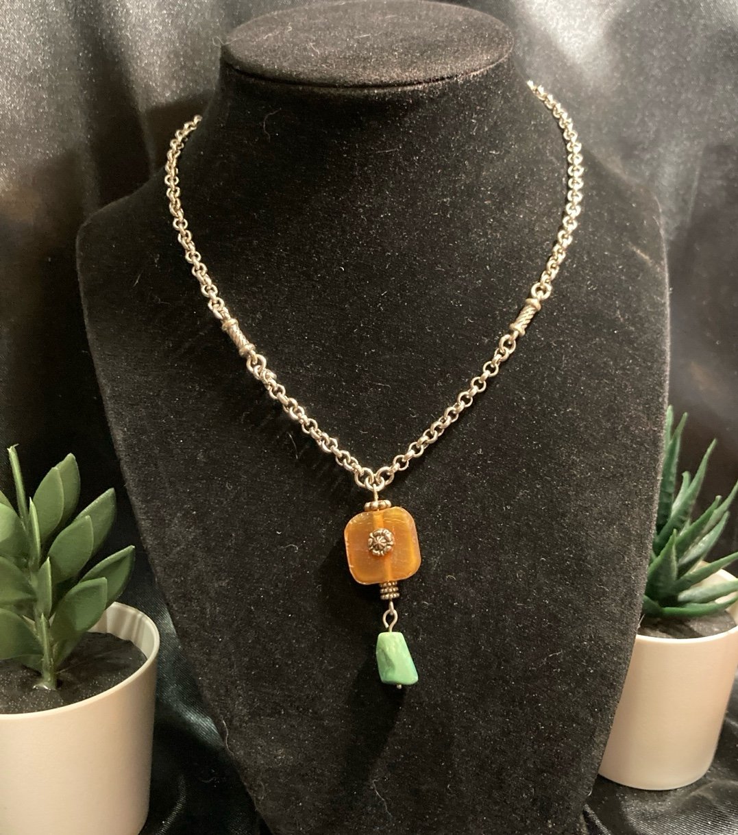 Brighton Natural Elements Retired Stone Pendant Necklace