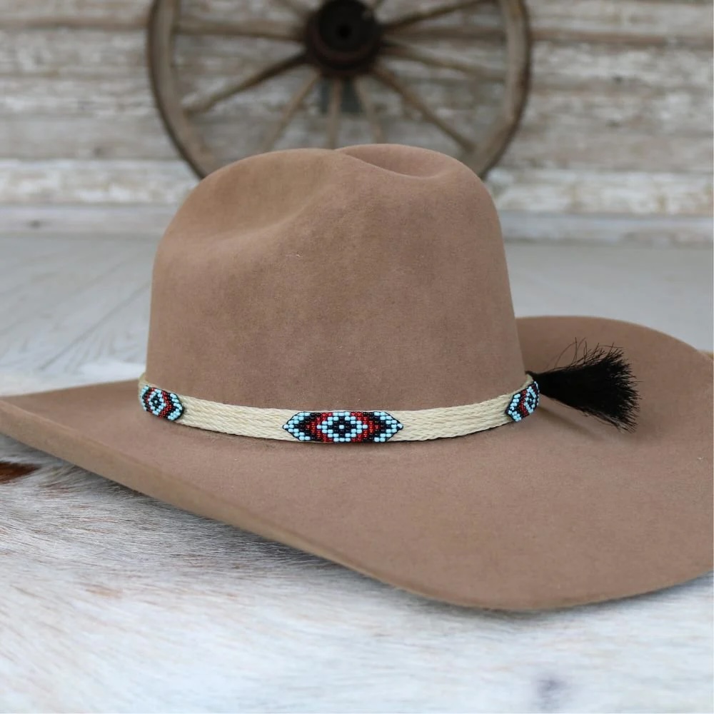 Willow - Cheval Horsehair Beaded Hat Band – Handwoven in Ecuador