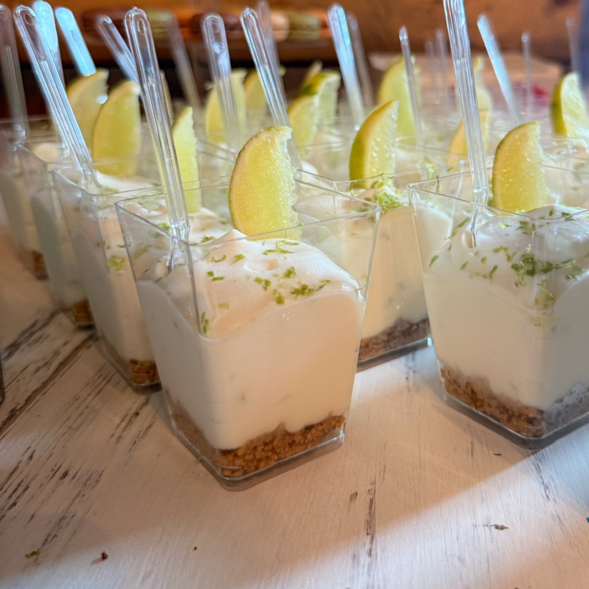 Key lime pie deconstructed verrines