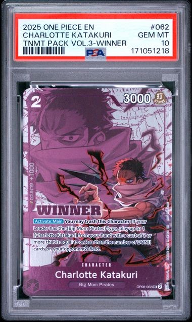 2025 ONE PIECE TOURNAMENT PACK VOL.3 #062 CHARLOTTE KATAKURI TNMT PACK VOL.3-WINNER