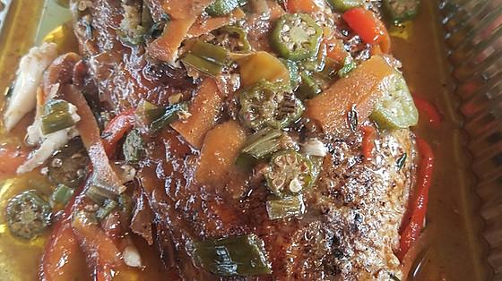 Red Snapper in Brown Stew meal