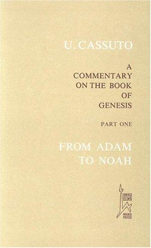 Cover of A Commentary on the Book of Genesis, Part One From Adam To Noah