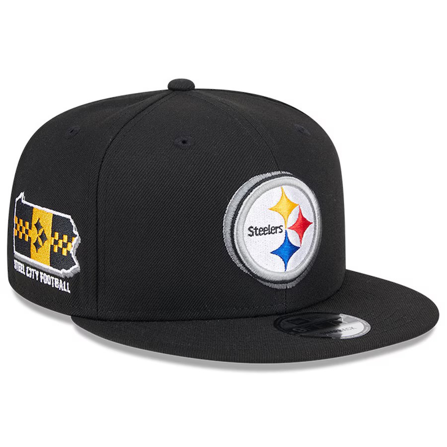 Pittsburgh Steelers New Era Black 2024 Draft Snapback Hat