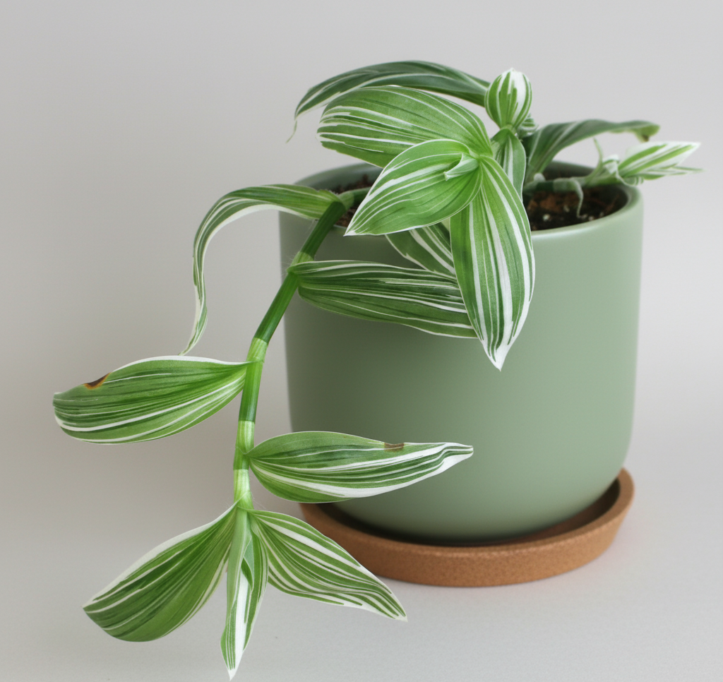 Tradescantia ‘Albovittata’ - Mini Houseplant - Easy-Growing Hardy White Variegated Plant