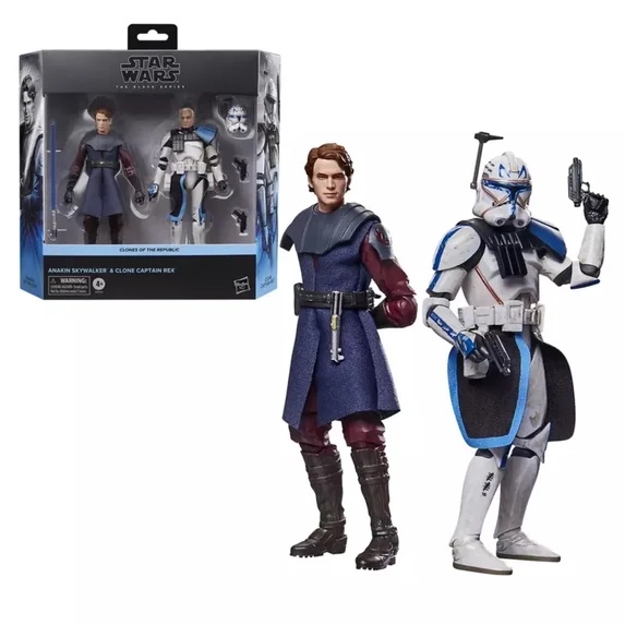 Anakin Skywalker & Clone Cap Rex - Black Series