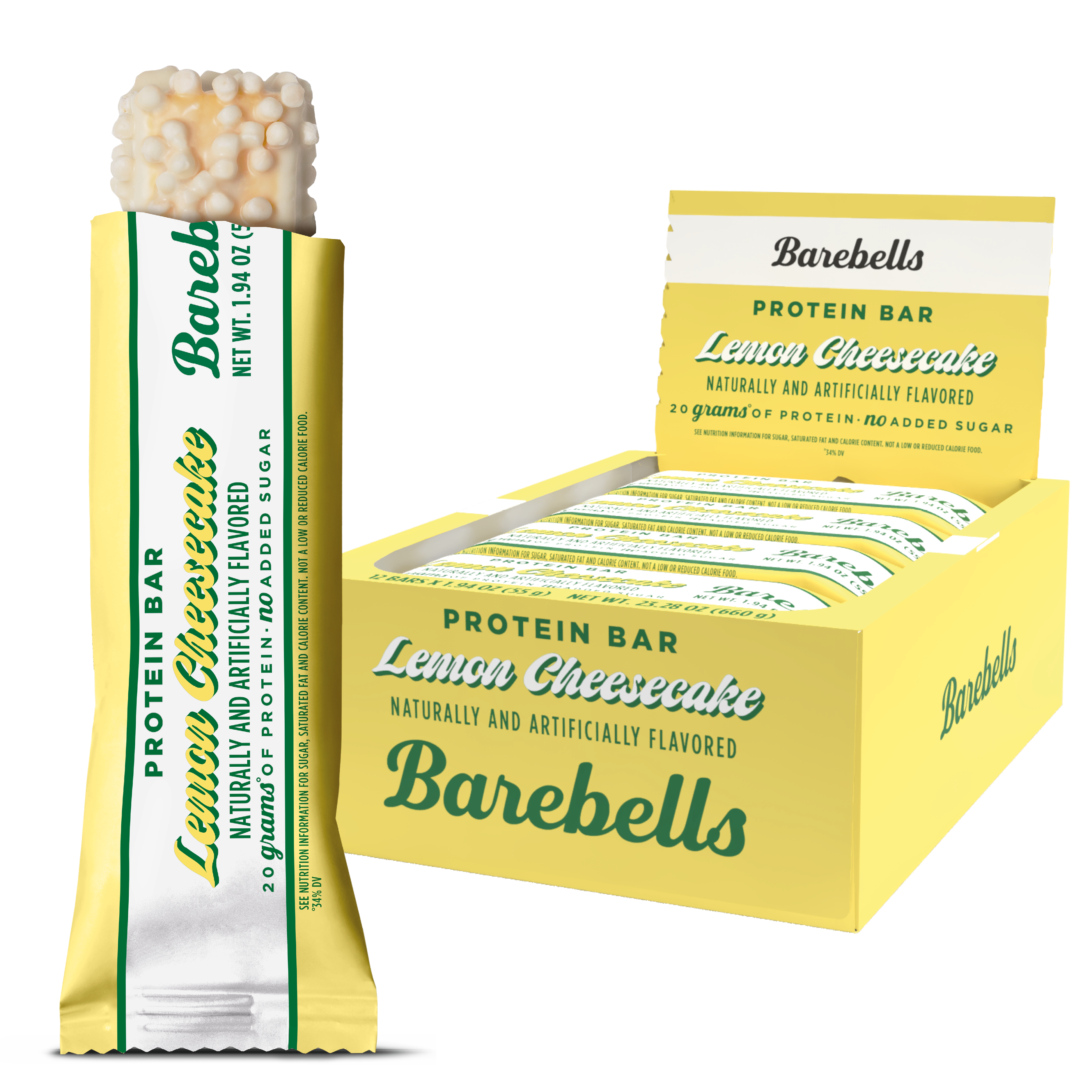 Barebells Protein Bar LEMON CHEESECAKE 1.94 oz 12 ct