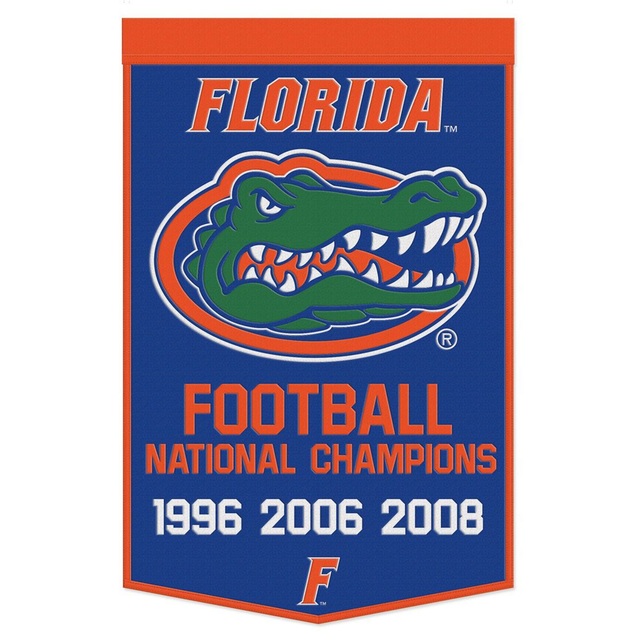 Florida Gators Wool Football Dynasty Championship Banner 24x38"