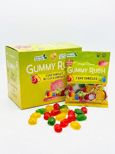 Gummy Rush Tiny Turtles Gummy Candy 3.17oz 12ct Tray