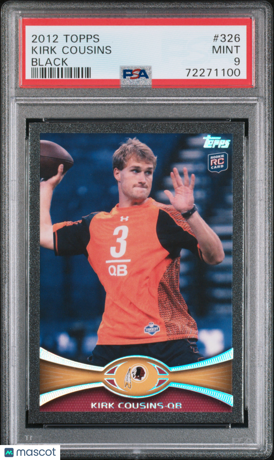 2012 Topps Kirk Cousins Black /57 PSA 9
