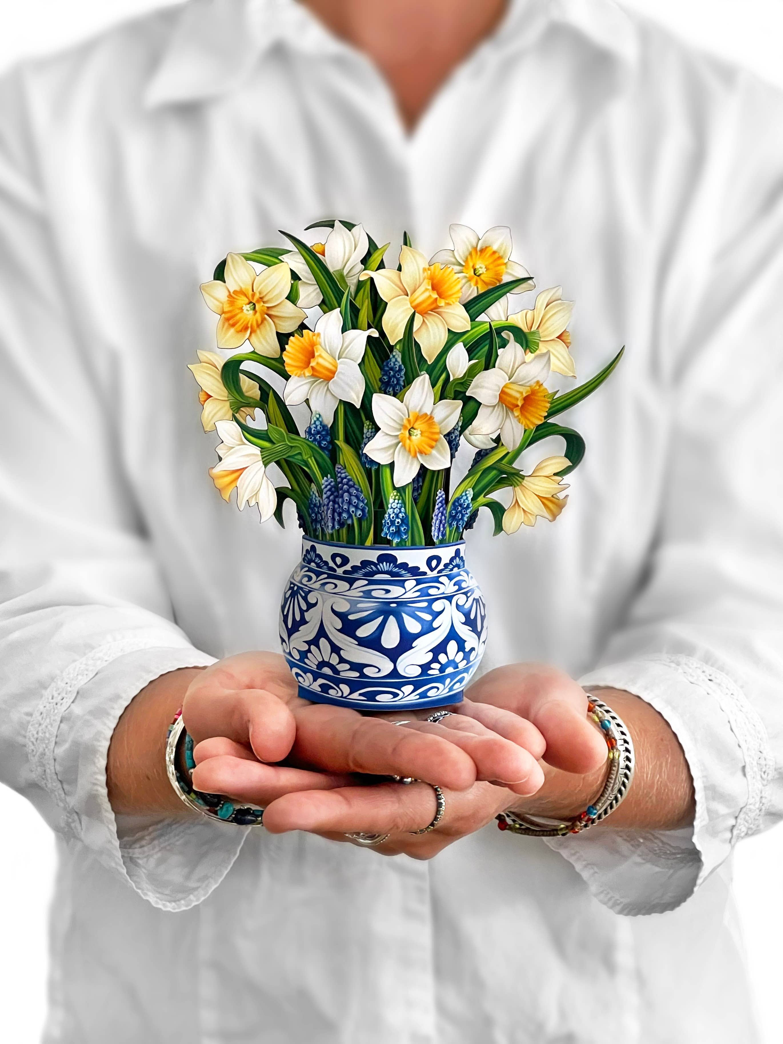 Mini English Daffodils (10 Pop-up Greeting Cards)