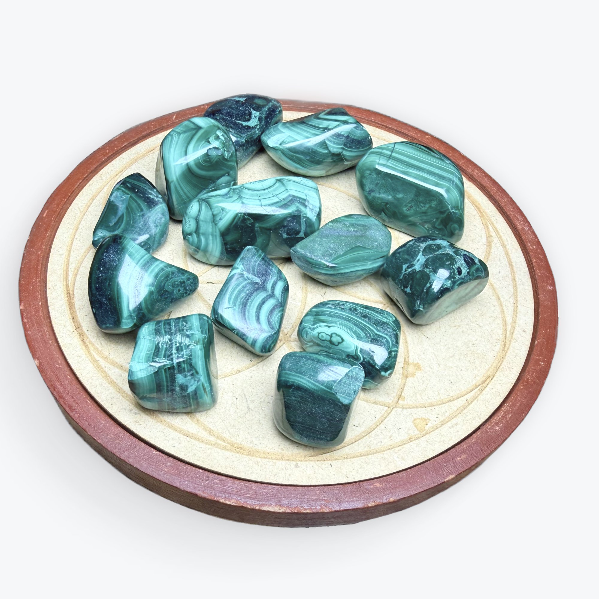 Malachite, pièce du stock Valence