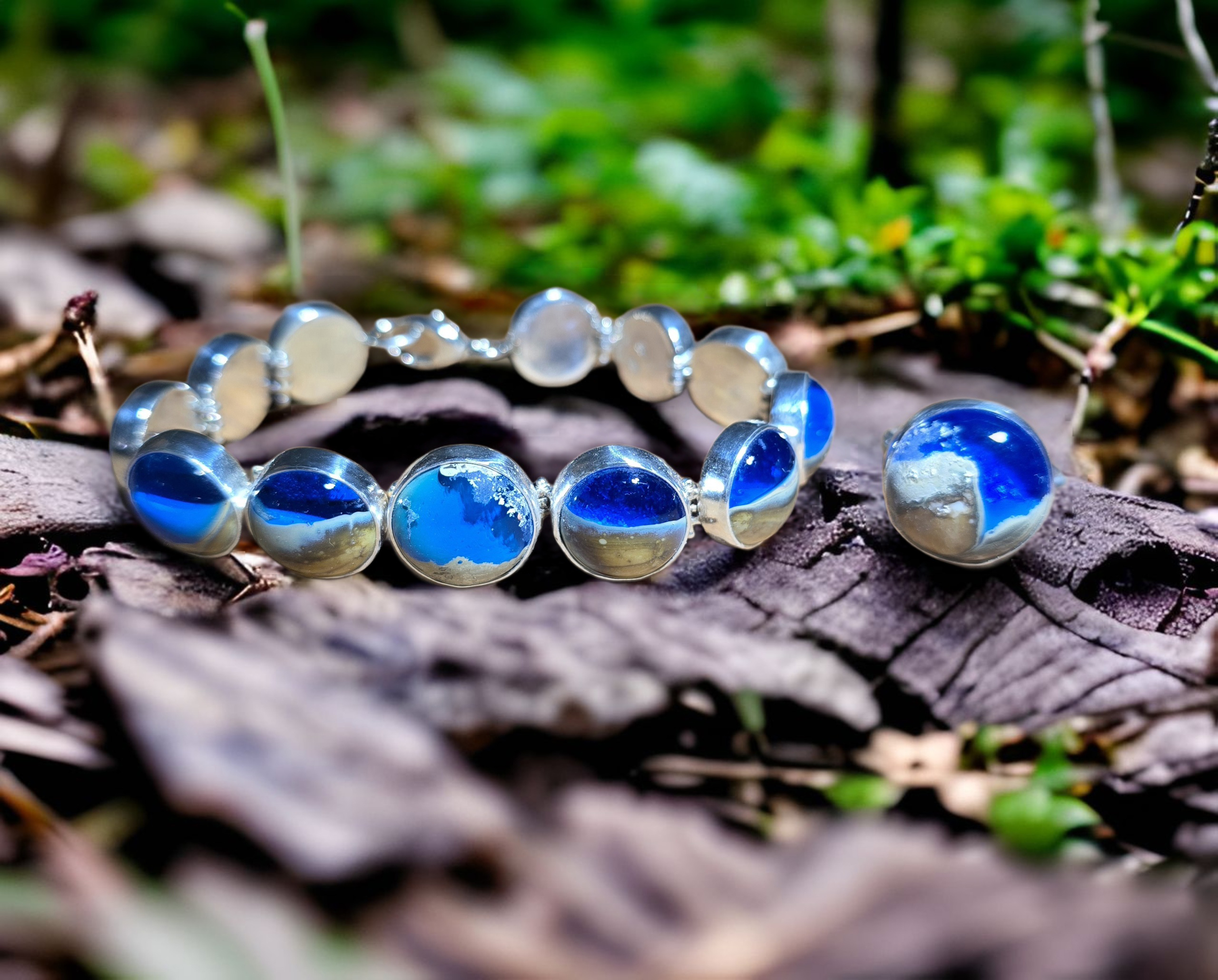 Cremation Tennis Bracelet by Moss Creek Art