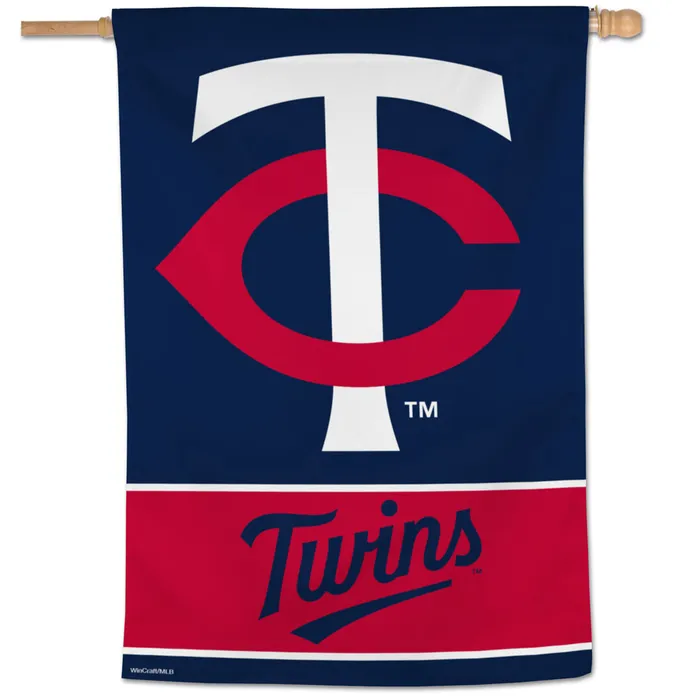 Minnesota Twins Wordmark Vertical House Flag 28x40"