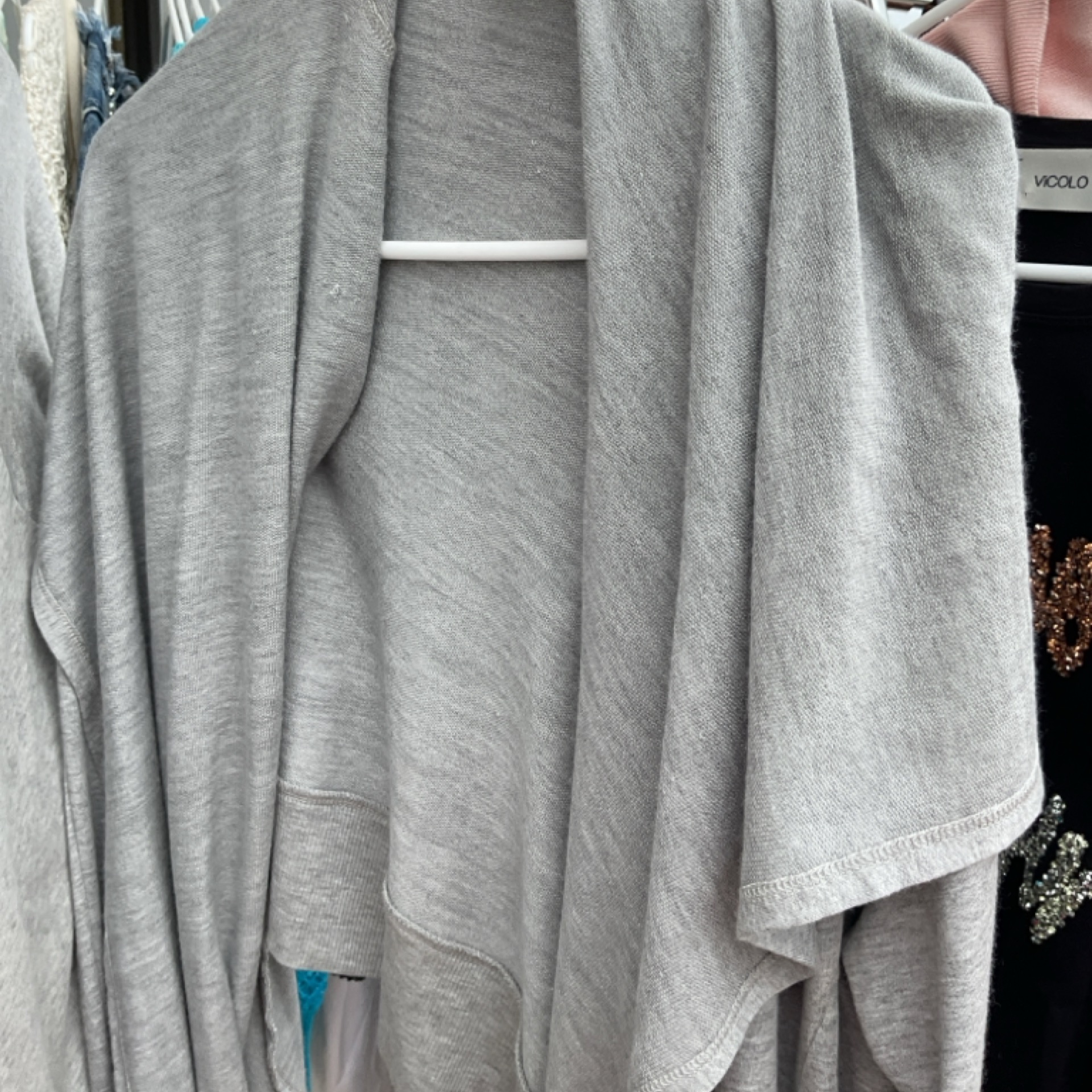 Grey Cropped Cardigan …