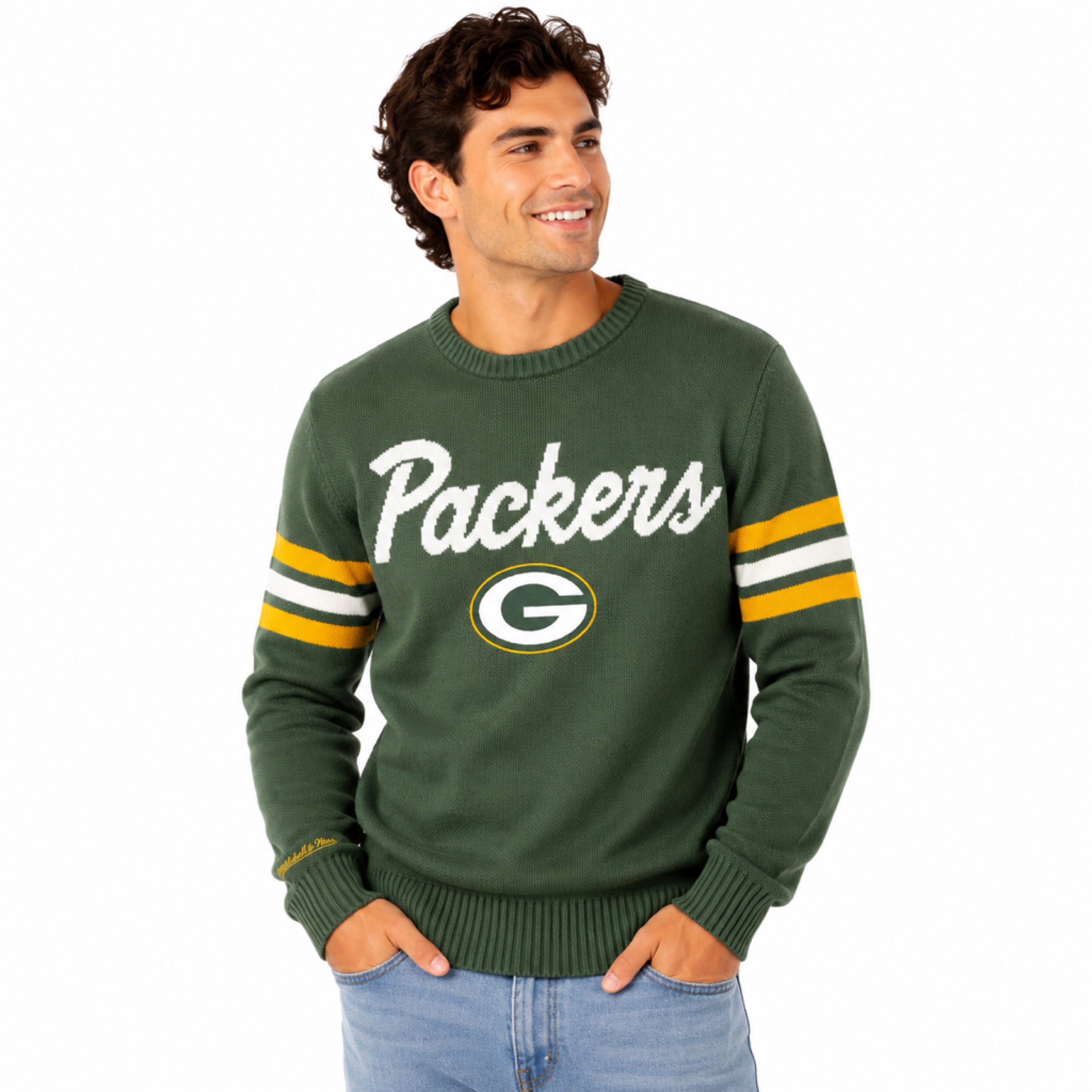 Green Bay Packers Head Coach Mitchell and Ness Sweater