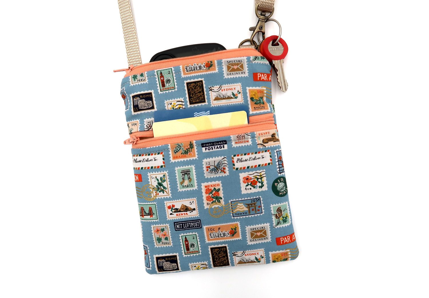Small Crossbody Bag – Postage Stamps, photo 7 of 11
