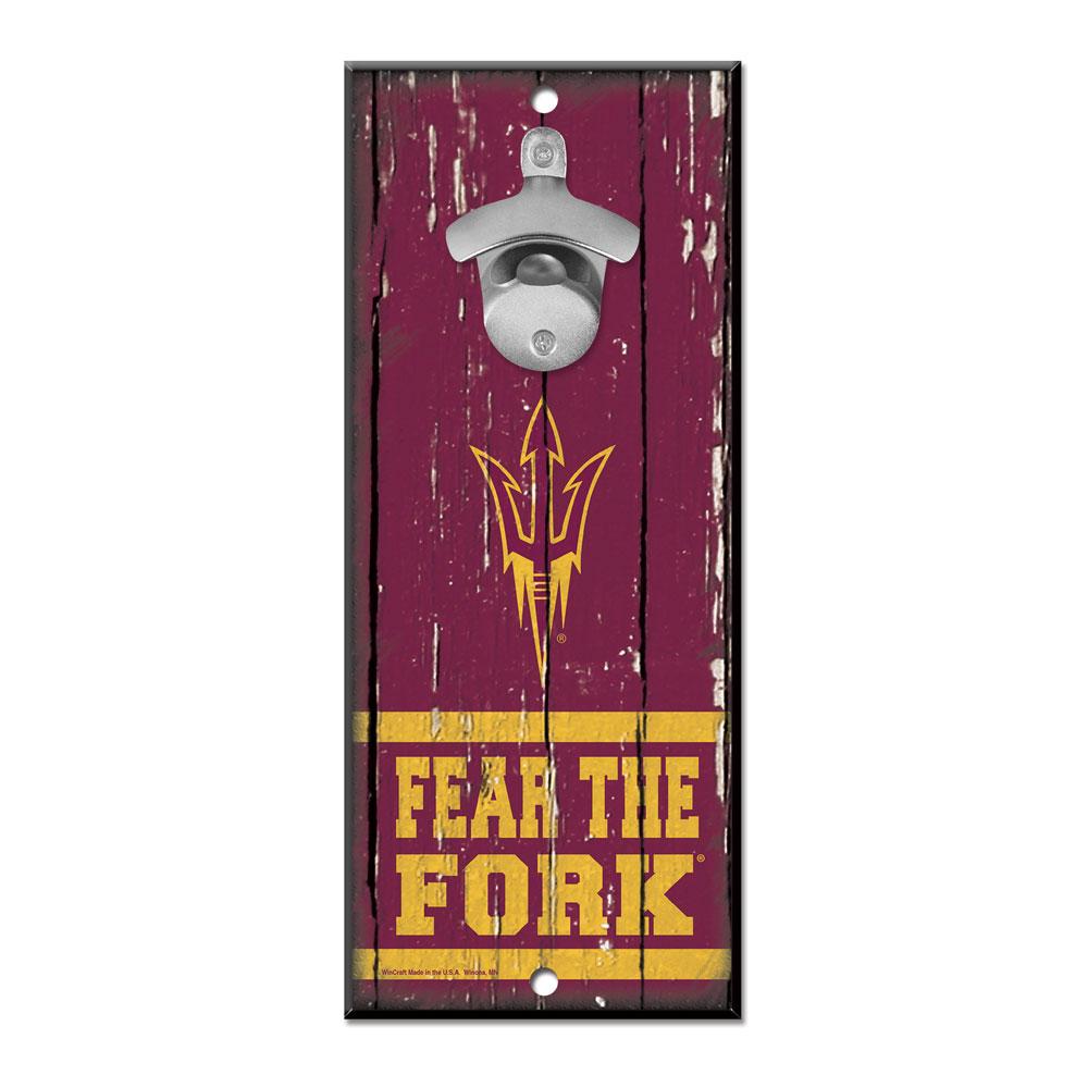 Arizona State Sun Devils Wood Bottle Opener 5x11"