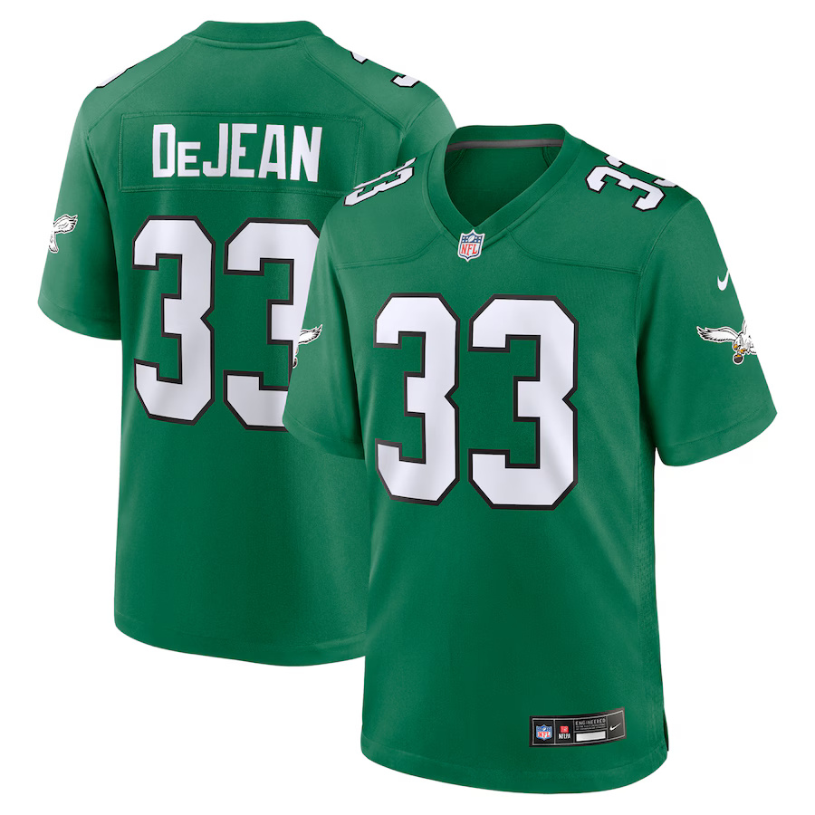 Philadelphia Eagles Cooper DeJean #33 Kelly Green Nike Game Jersey
