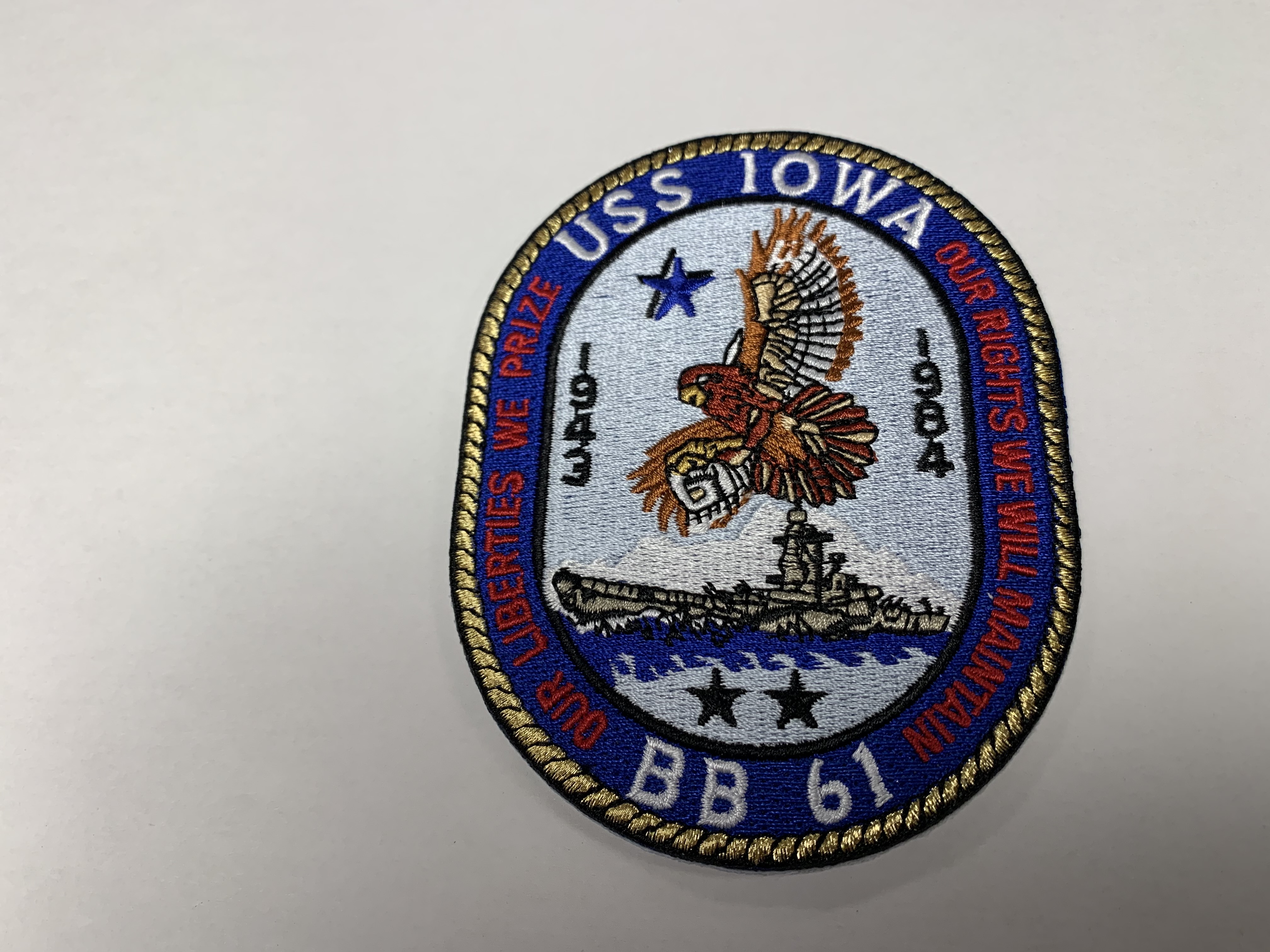 Patch - Cloth USS IOWA Crest