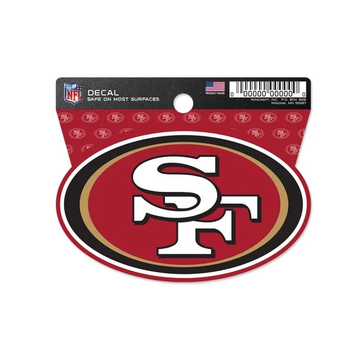San Francisco 49ers Clean Cut Decal 3x4"
