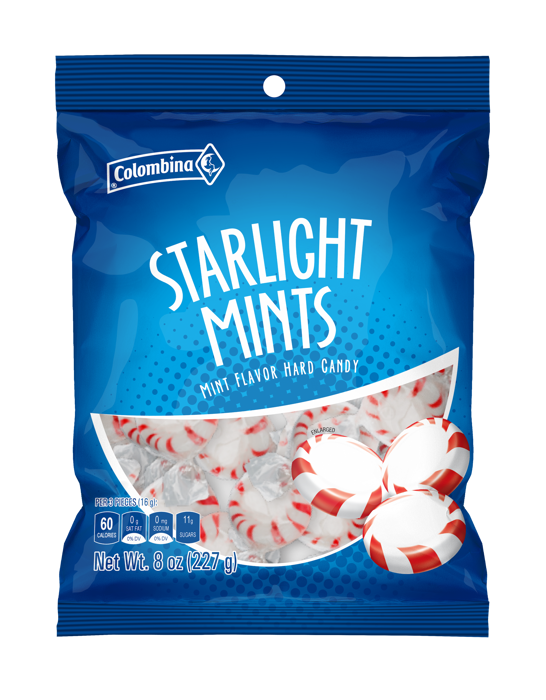Colombina Starlight Mints Red & White Hard Candy 8oz Bag 12ct