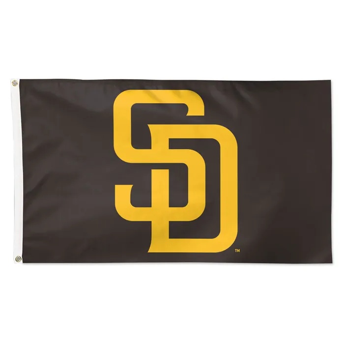 San Diego Padres Deluxe Brown Primary Logo Flag 3x5'