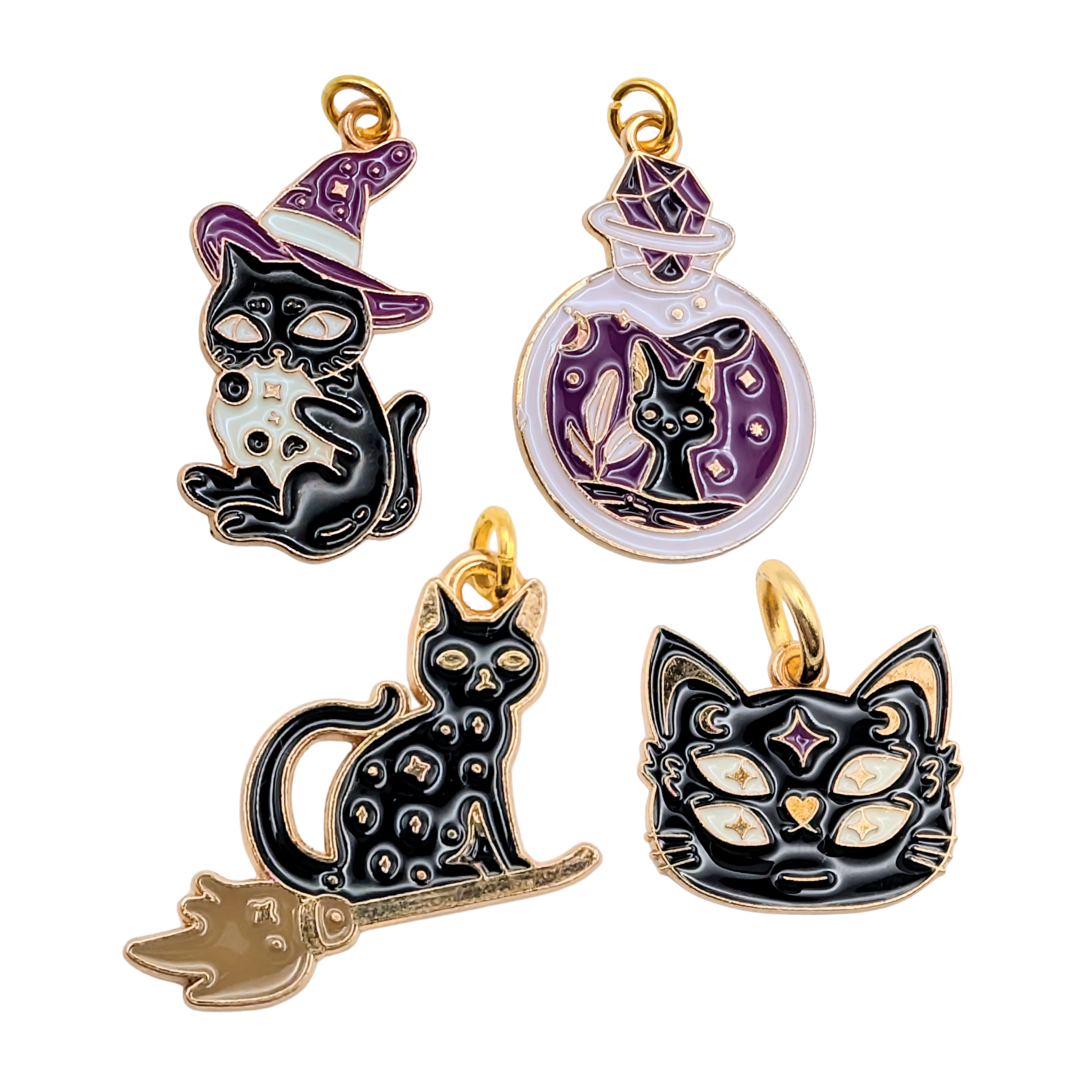 Witchy Cat Charms