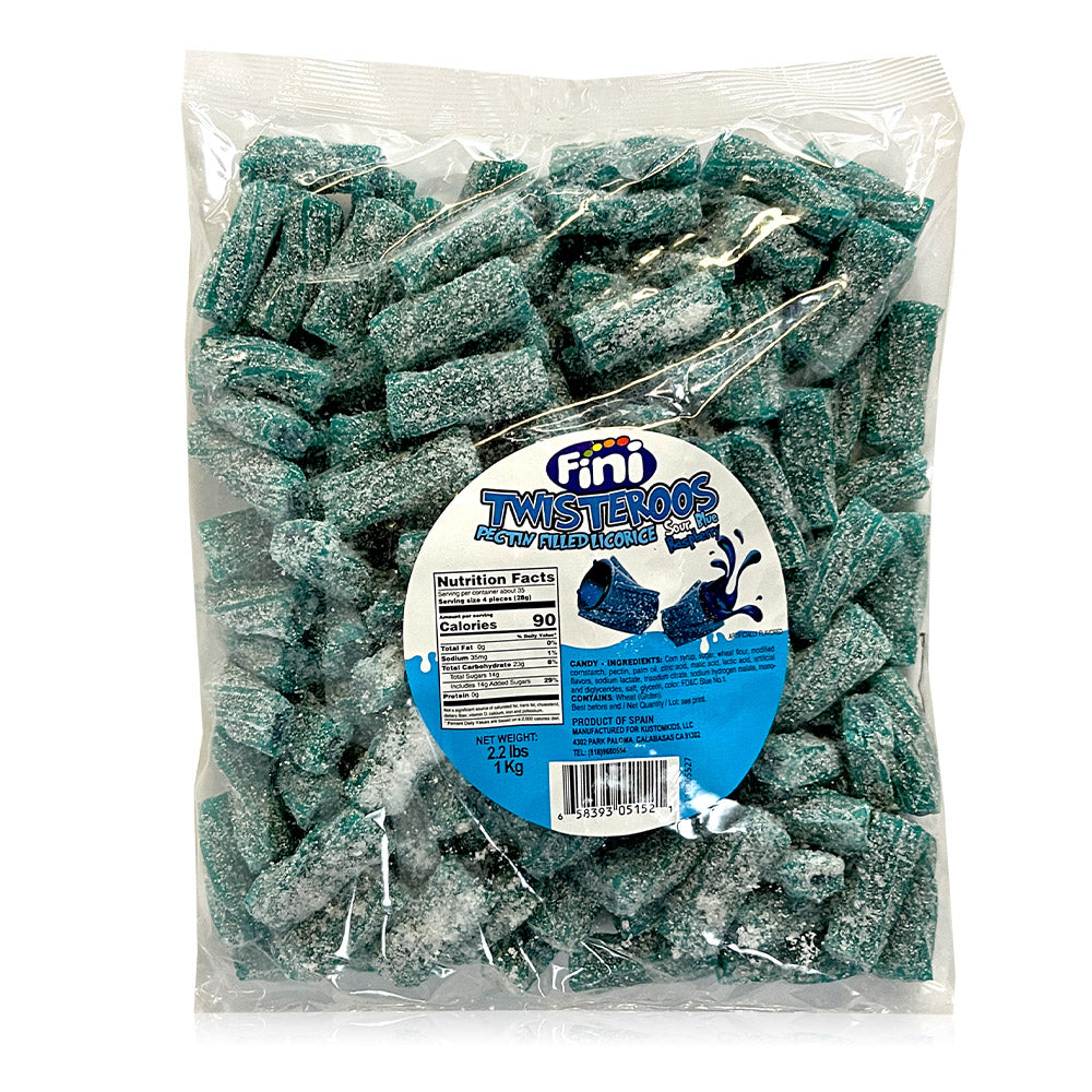 Fini Spain Twisteroos Sour Blue Raspberry Juicy Gummy 2.2 lbs