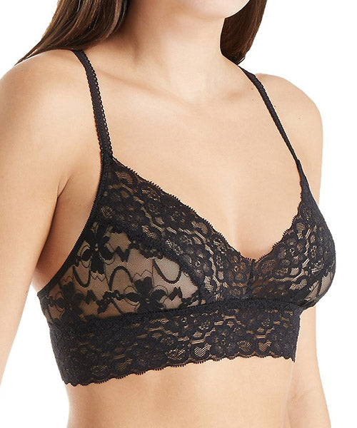 Semisheer Lace Bralette in Black · XS