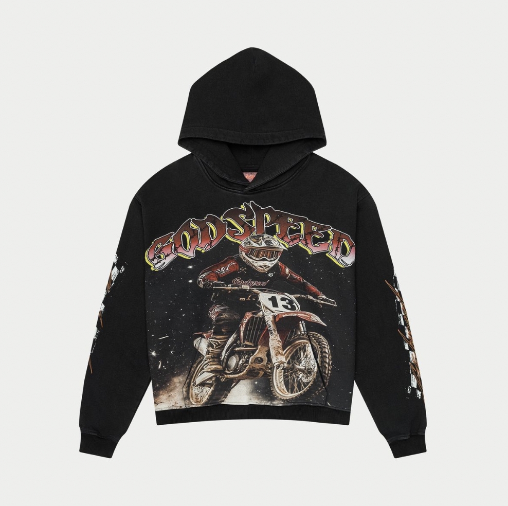 GODSPEED Motocross Hoodie (Black) (Motocross-Hoodie-Black)
