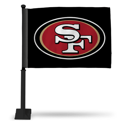 San Francisco 49ers Black Car Flag