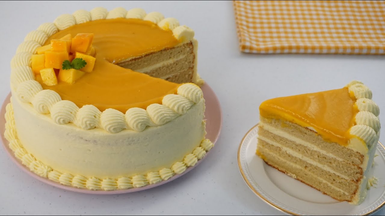 Mango Vanilla Cream Cake (V)