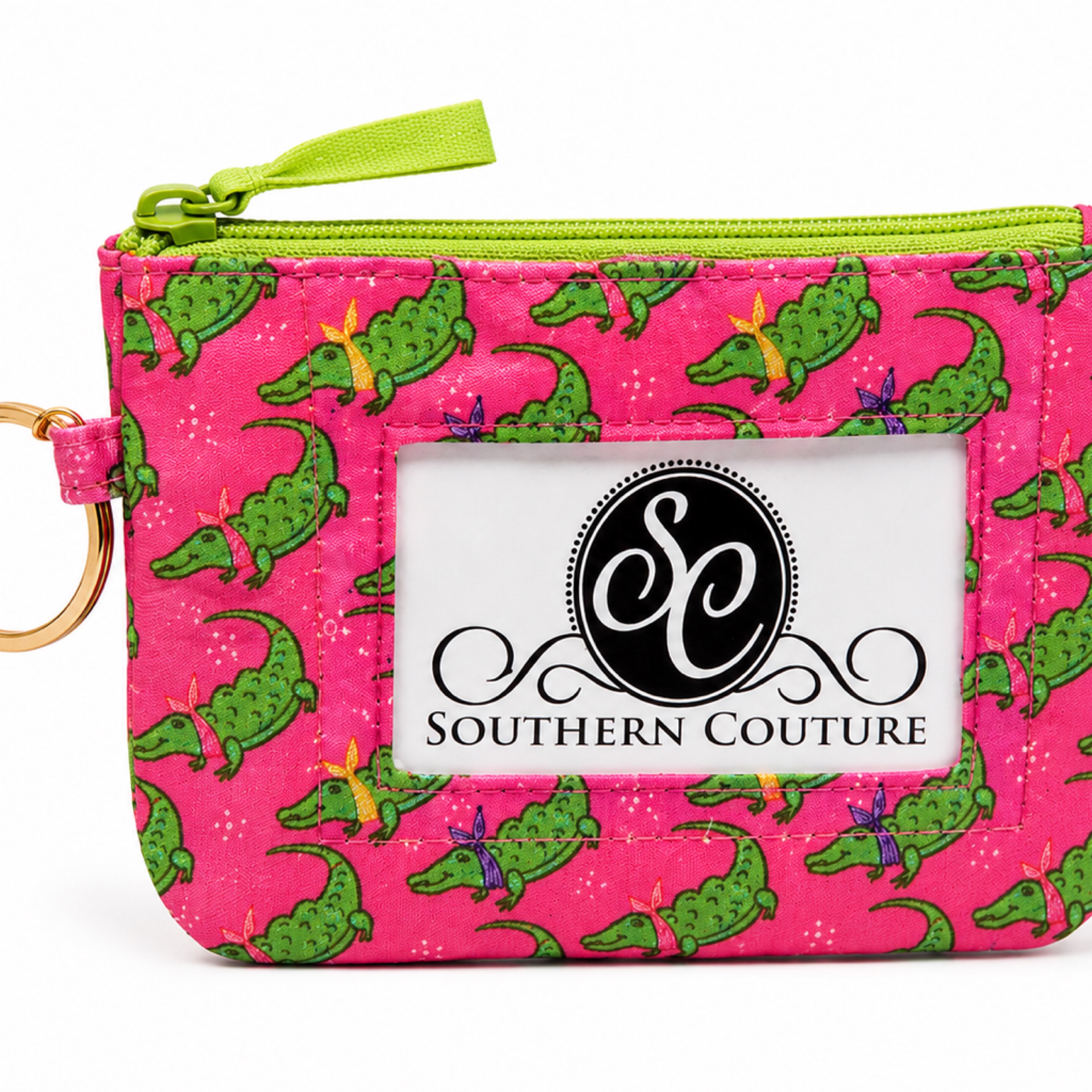 Southern Couture Alligator Print Keychain Wallet