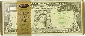 Bartons Million Dollar Chocolate Bar 12 Count 2 Ounce Tray