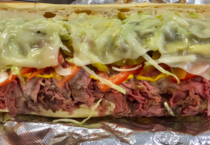 Roast beef hero sub sandwich — Town Hero Subs, Palm Beach County FL