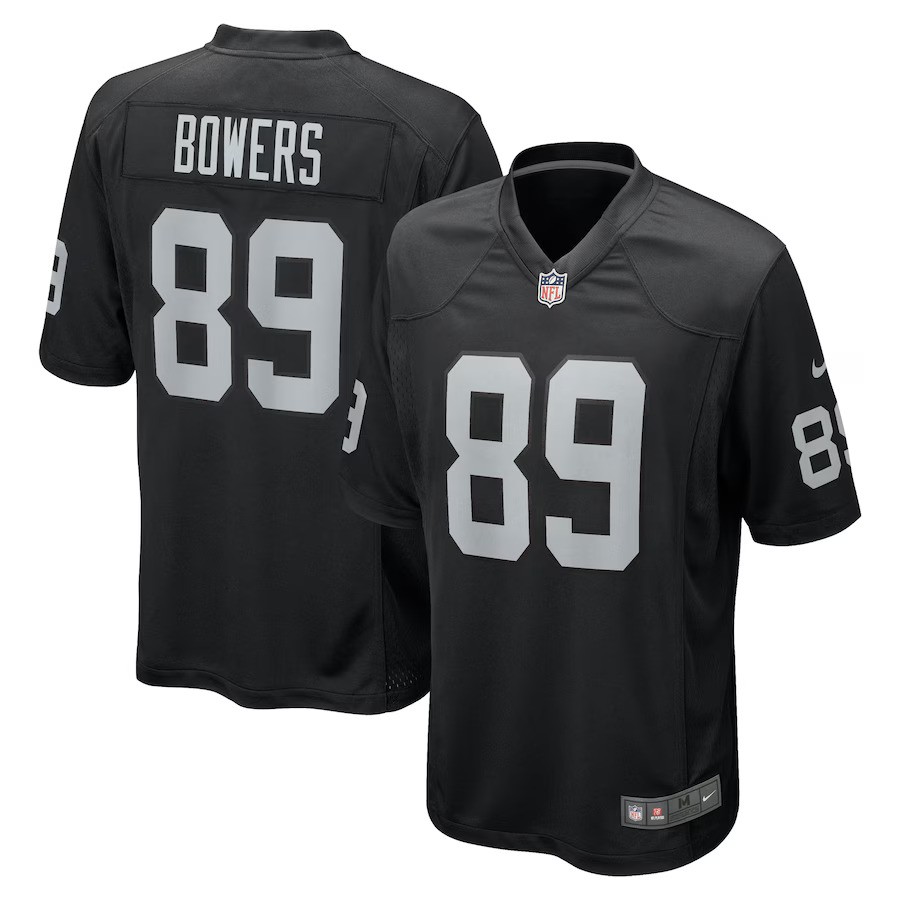 Las Vegas Raiders Brock Bowers #89 Black Nike Game Jersey