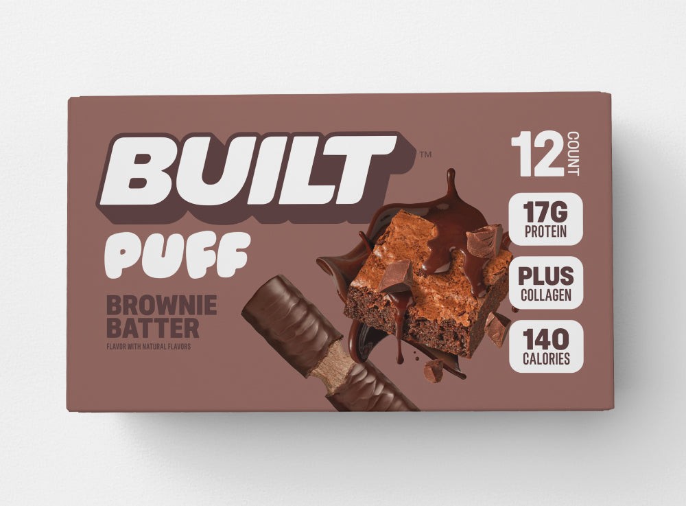BUILT Puff Protein Bar Brownie Batter 1.41 oz 12 ct