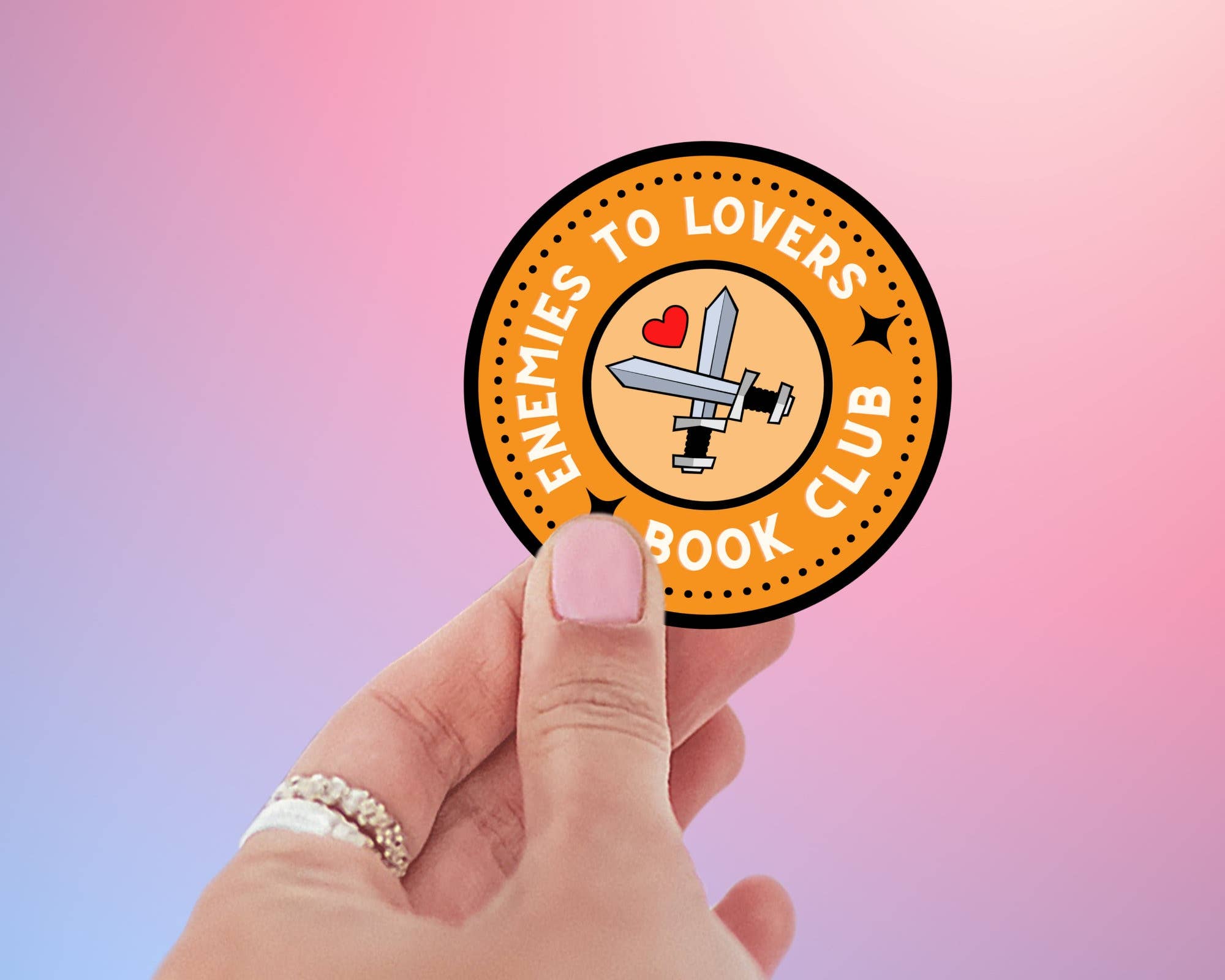 Enemies to Lovers Book Club Glossy/Holographic Stickers: Dotted Holographic