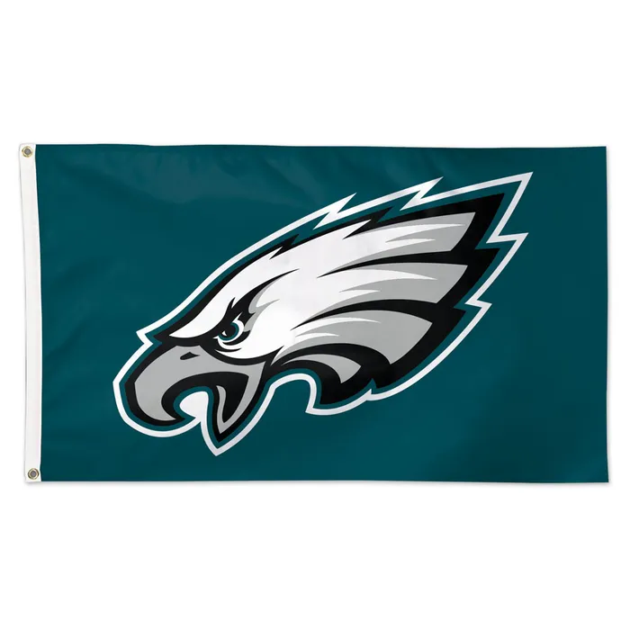 Philadelphia Eagles Deluxe Midnight Green Primary Logo Flag 3x5'