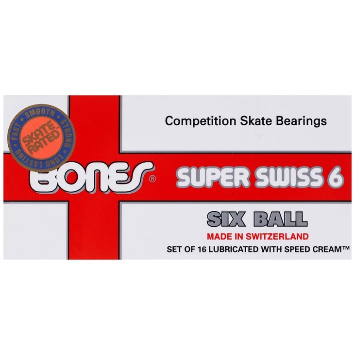 Bones Super Swiss 6 Bearings (16 pack)