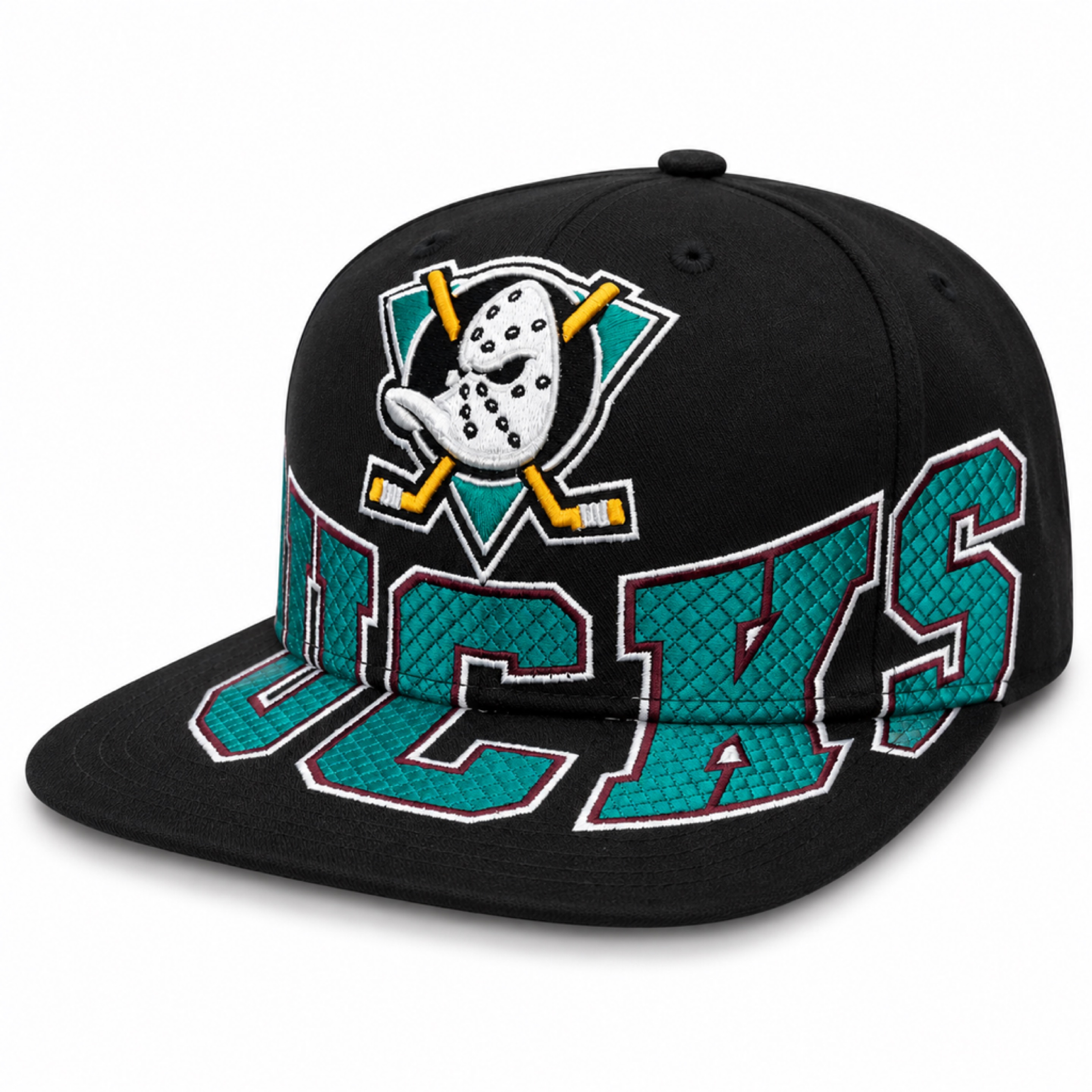 Anaheim Ducks Over Under Mitchell and Ness Pro Crown Snapback Hat