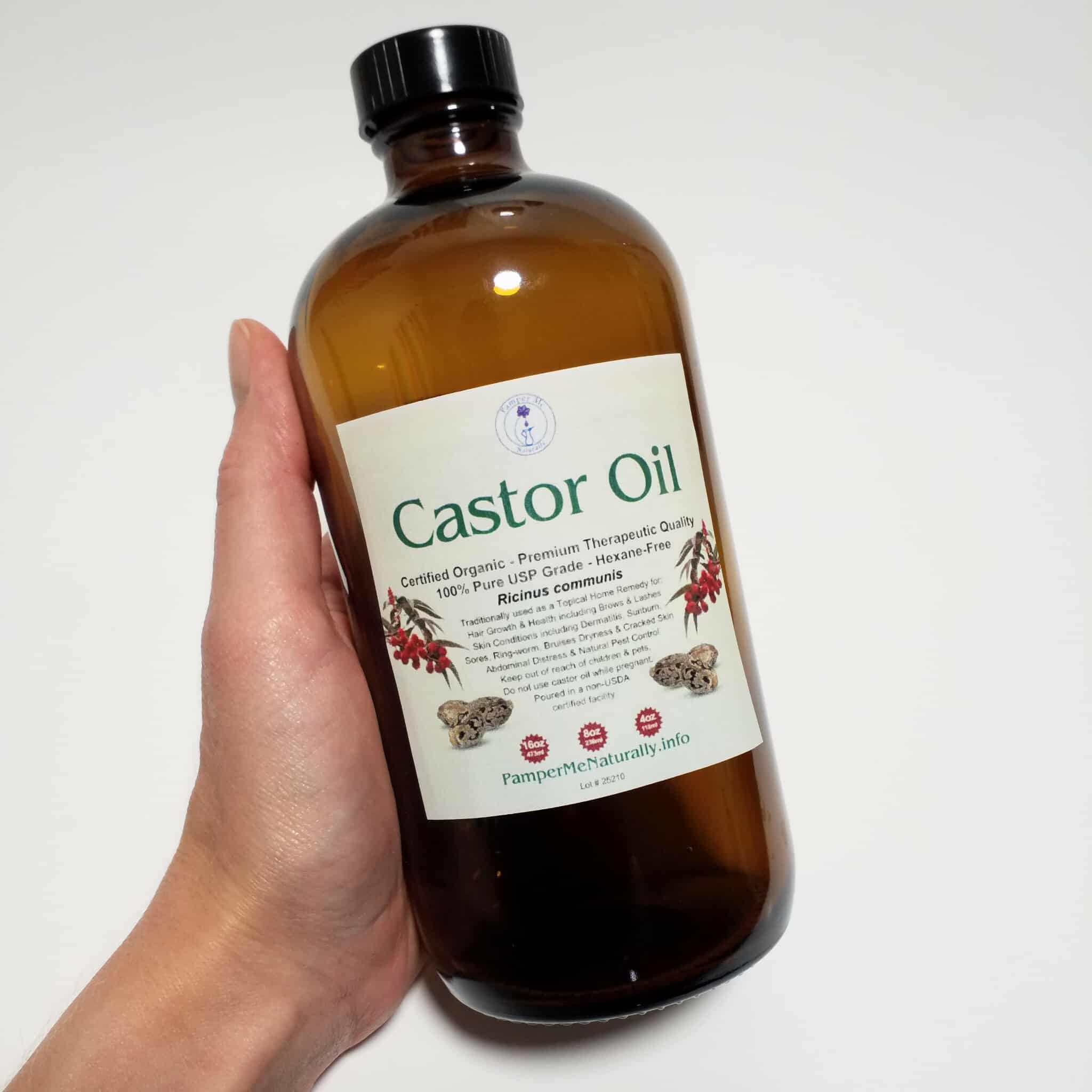 Castor Oil Organic in Glass 8oz