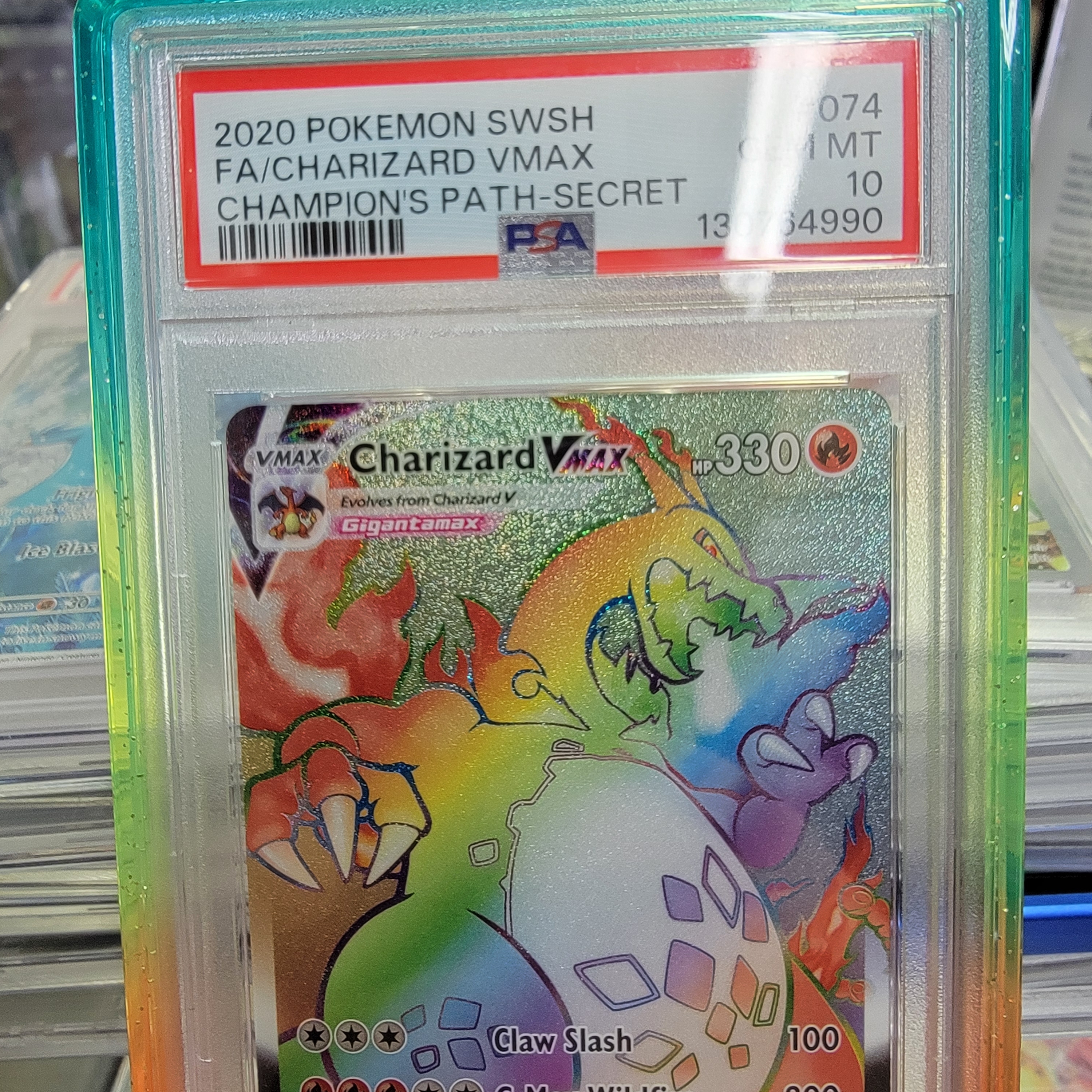 Psa 10 Charizard Vmax Rainbow Graded Card