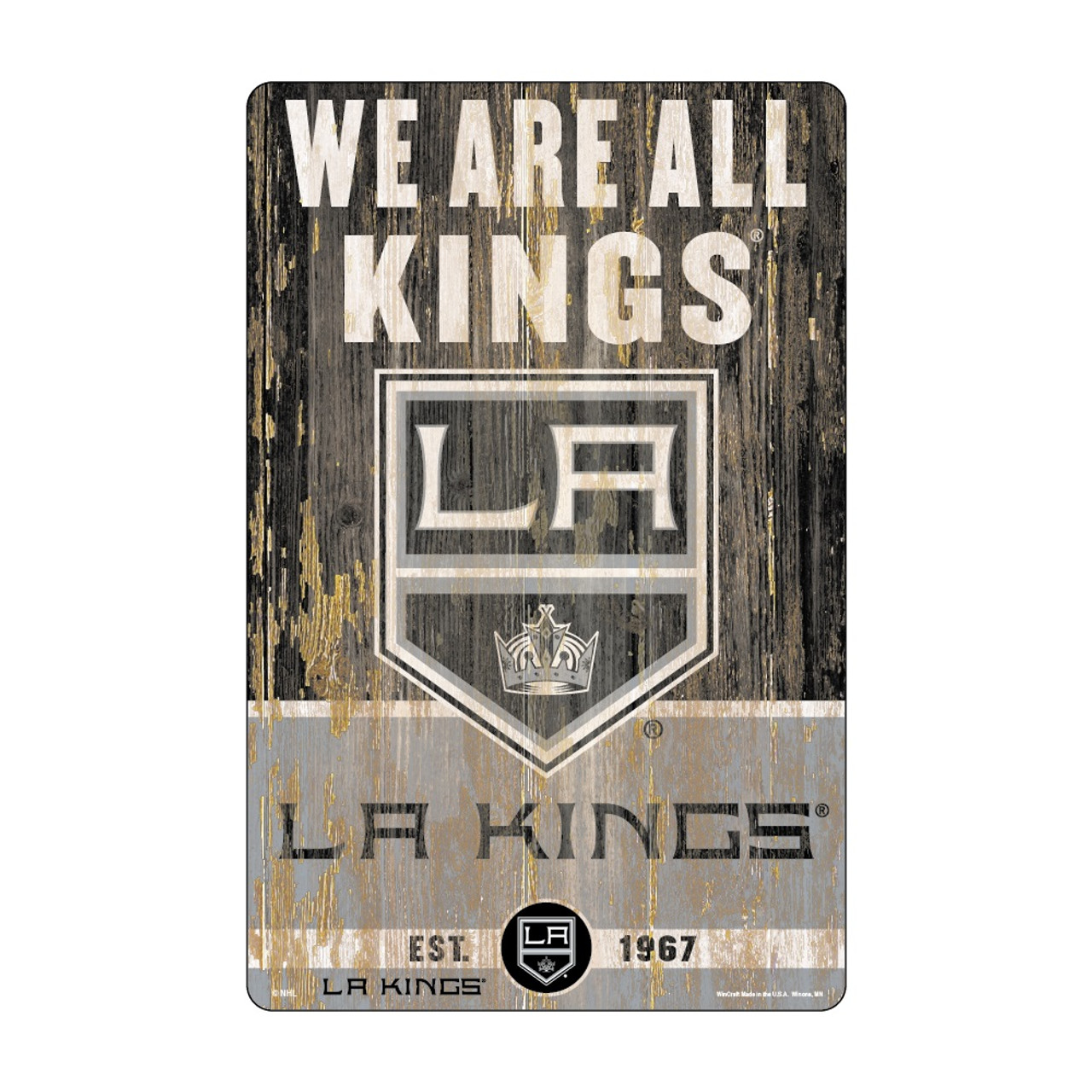 Los Angeles Kings Wood Slogan Sign 11x17"