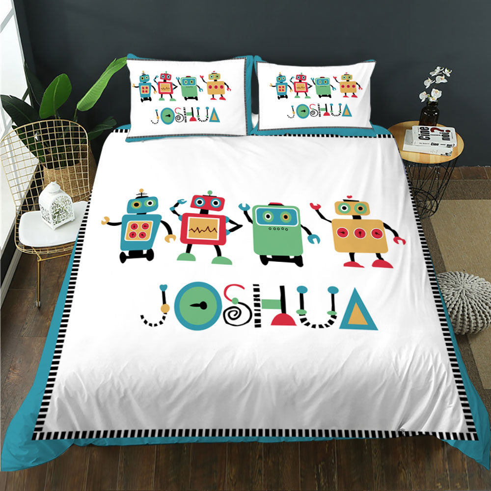 Robo Friends Personalized Bedding Ensemble