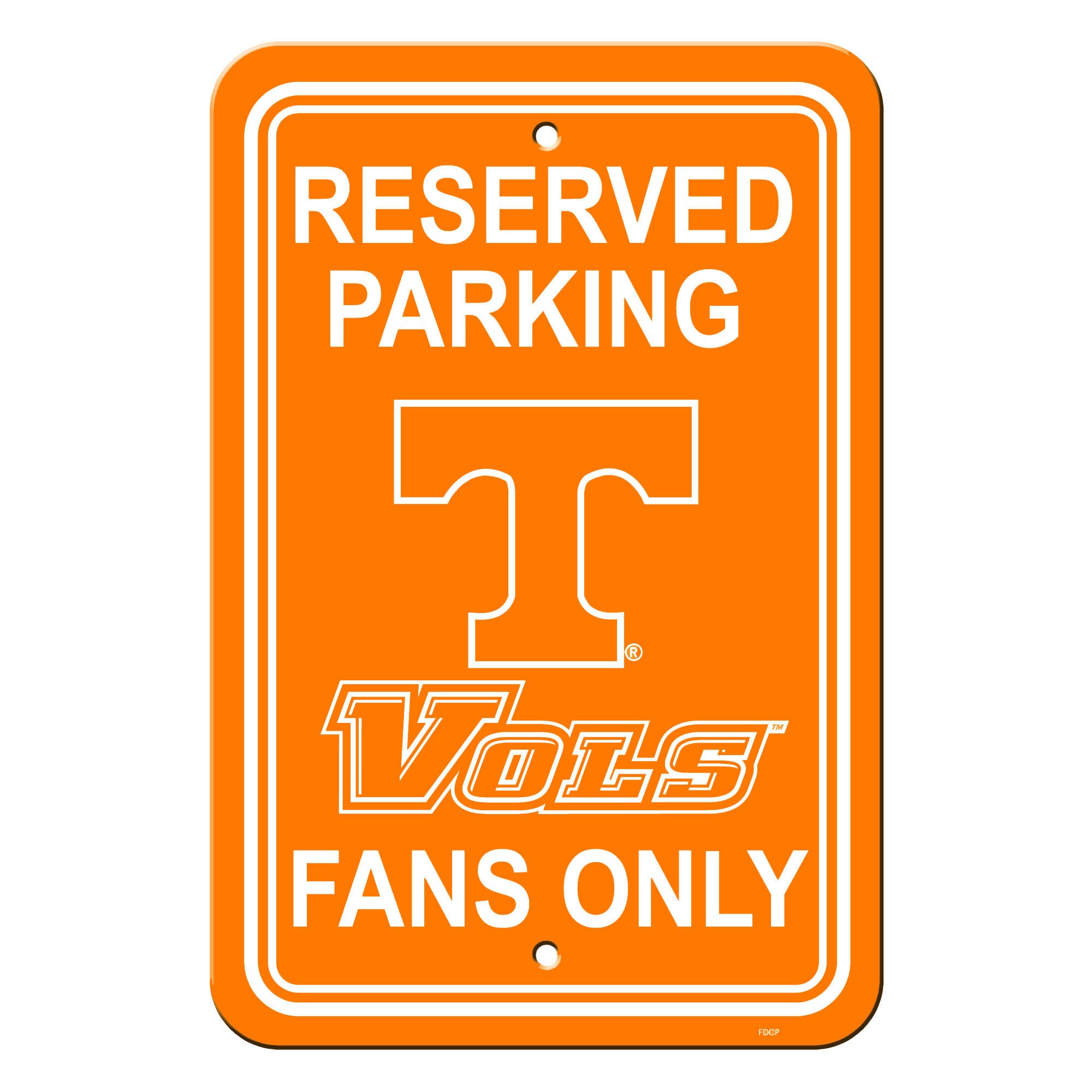Tennessee Volunteers Sign Reserved Parking Sign 12x18"