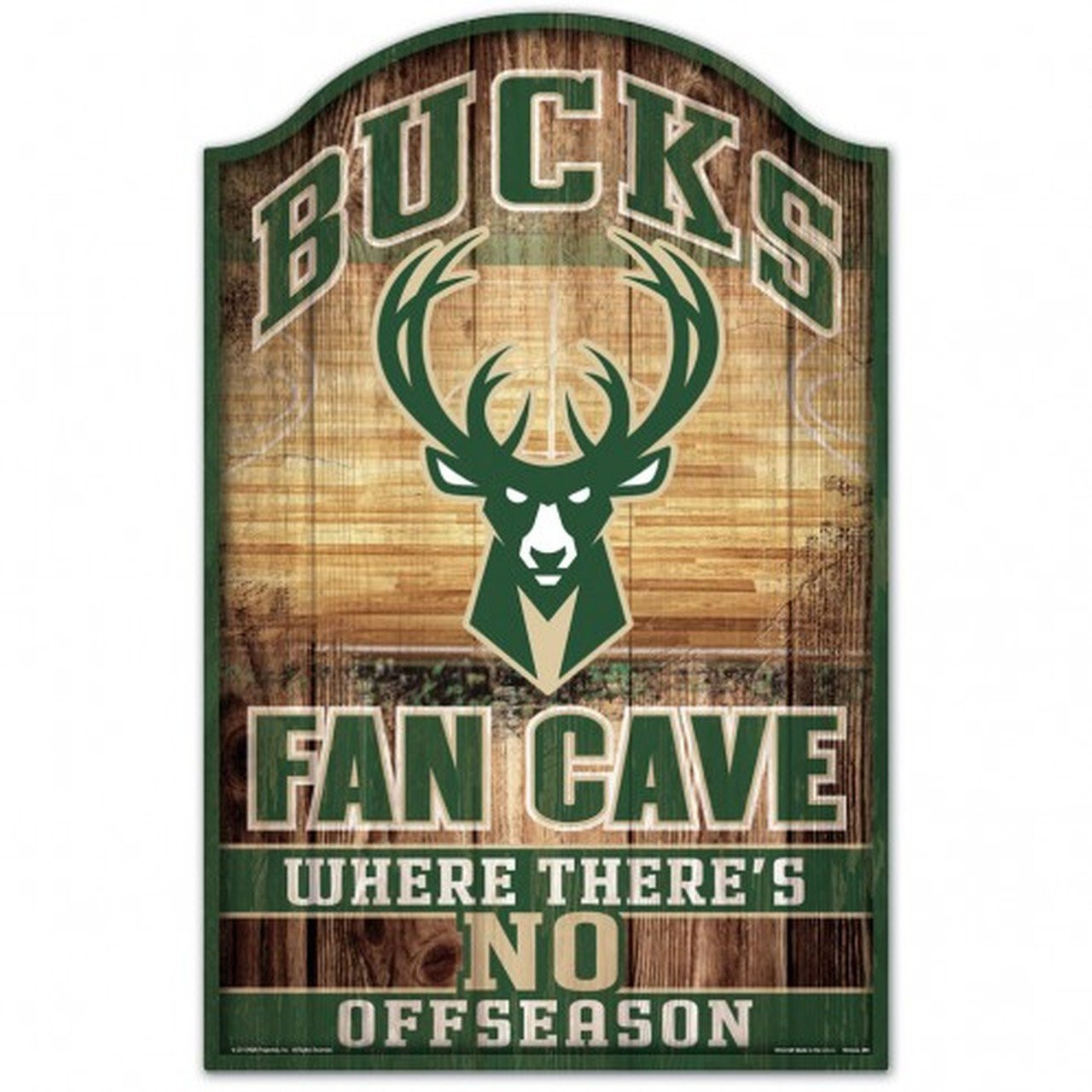 Milwaukee Bucks Wood Fan Cave Sign