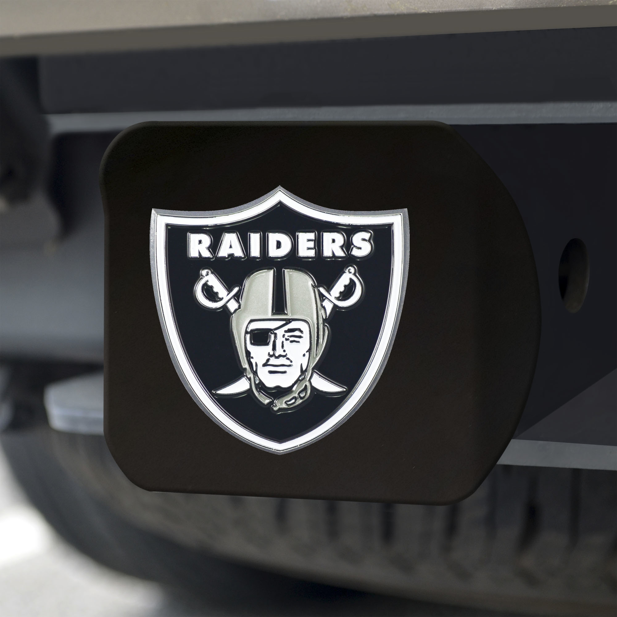 Las Vegas Raiders Black Chrome Hitch Cover