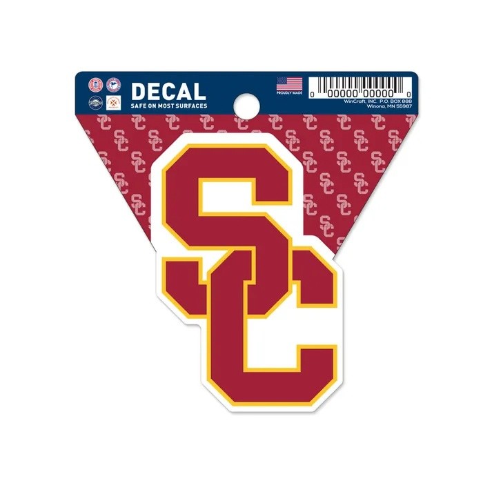 USC Trojans Interlock Clean Cut Decal 3x4"
